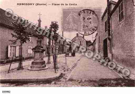 Ville de AMBONNAY, carte postale ancienne