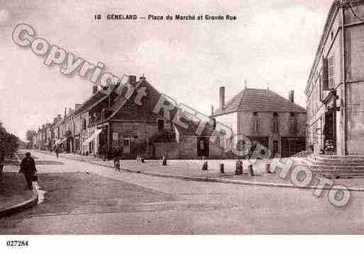 Ville de GENELARD, carte postale ancienne