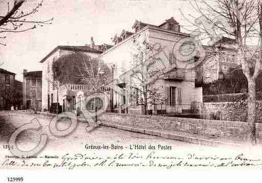 Ville de GREOUXLESBAINS, carte postale ancienne