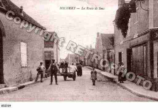 Ville de MICHERY, carte postale ancienne