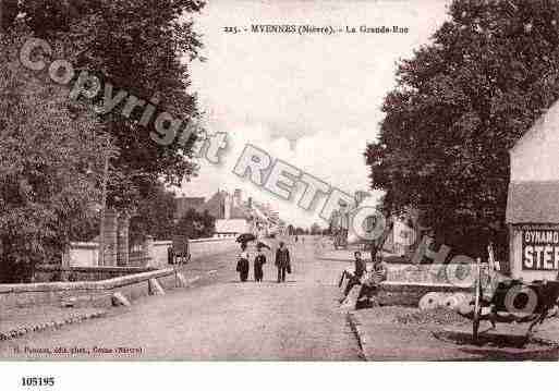 Ville de MYENNES, carte postale ancienne