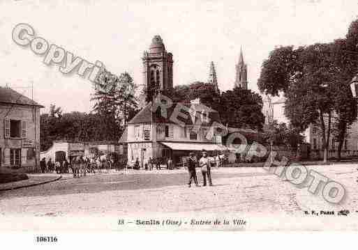 Ville de SENLIS, carte postale ancienne