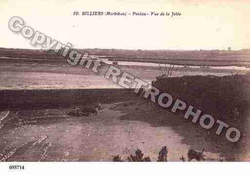 Ville de BILLIERS, carte postale ancienne