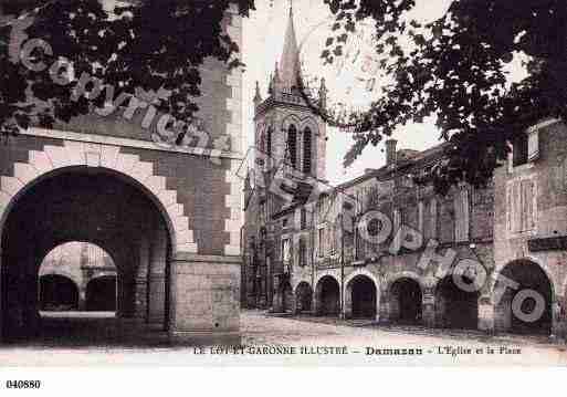 Ville de DAMAZAN, carte postale ancienne