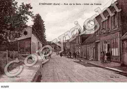 Ville de ETREPAGNY, carte postale ancienne