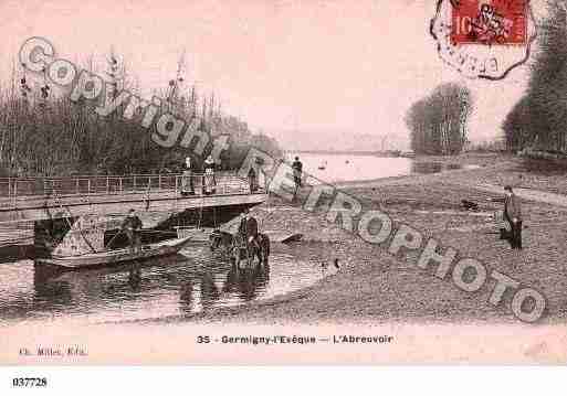 Ville de GERMIGNYL'EVEQUE, carte postale ancienne