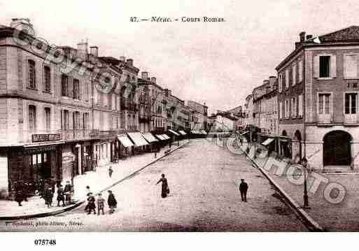 Ville de NERAC, carte postale ancienne