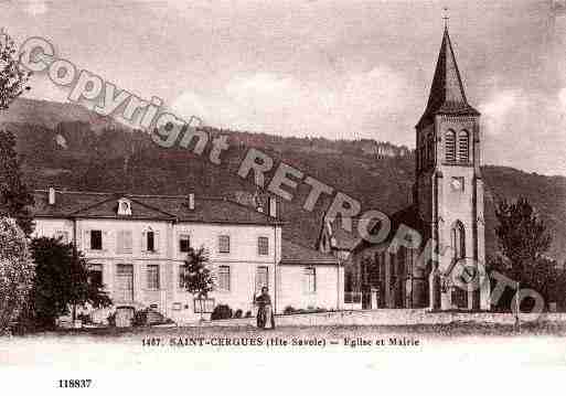 Ville de SAINTCERGUES, carte postale ancienne