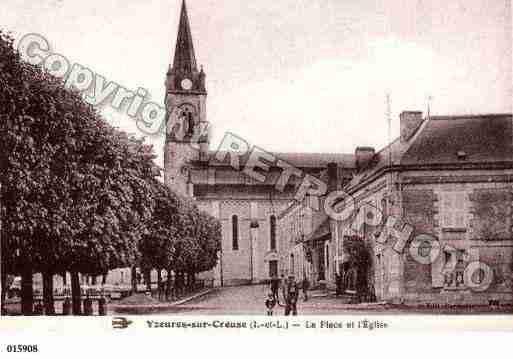 Ville de YZEURESSURCREUSE, carte postale ancienne