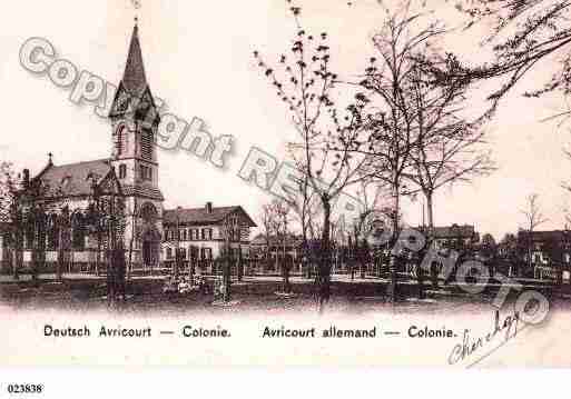 Ville de AVRICOURT, carte postale ancienne