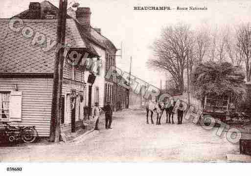 Ville de BEAUCHAMPS, carte postale ancienne