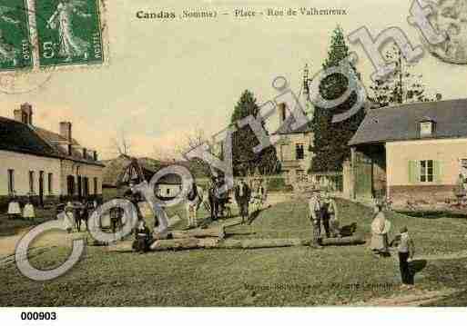 Ville de CANDAS, carte postale ancienne