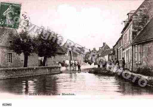 Ville de MERYLABATAILLE, carte postale ancienne