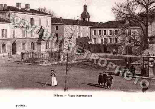 Ville de NERAC, carte postale ancienne