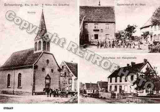 Ville de SCHOENBOURG, carte postale ancienne