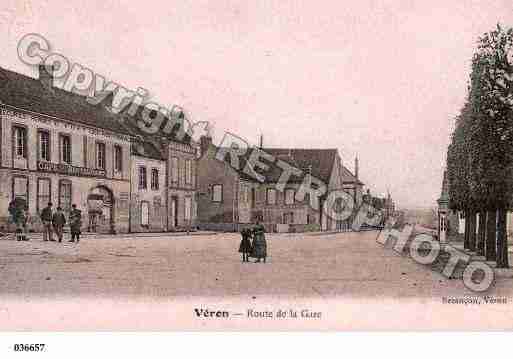 Ville de VERON, carte postale ancienne