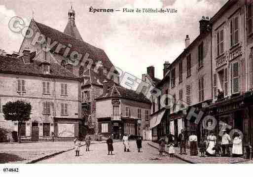 Ville de EPERNON, carte postale ancienne