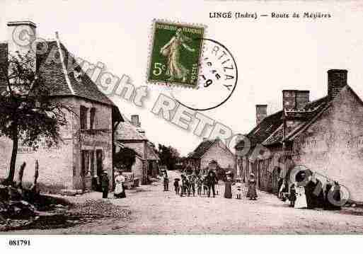 Ville de LINGE, carte postale ancienne