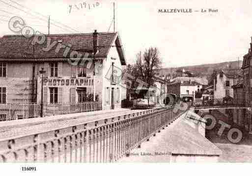 Ville de MALZEVILLE, carte postale ancienne