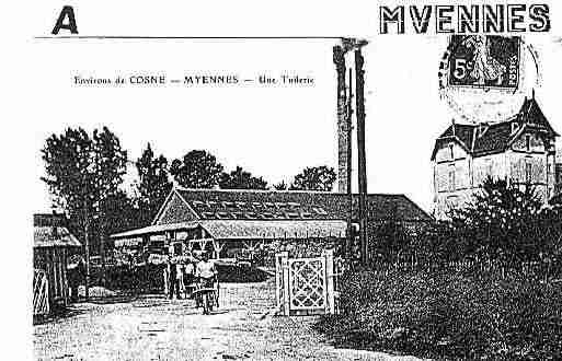Ville de MYENNES, carte postale ancienne