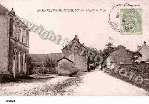 Ville de SAINTMARTINSOUSMONTAIGUT, carte postale ancienne