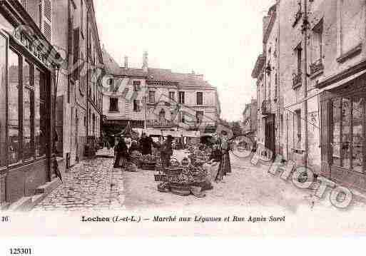 Ville de LOCHES, carte postale ancienne