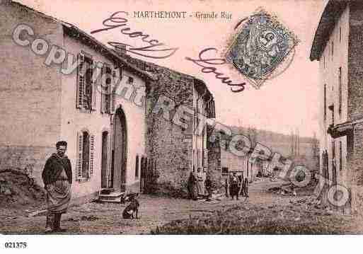 Ville de MARTHEMONT, carte postale ancienne