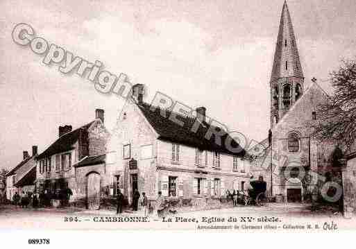 Ville de CAMBRONNELESCLERMONT, carte postale ancienne