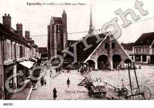 Ville de EGREVILLE, carte postale ancienne