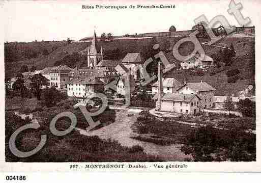 Ville de MONTBENOIT, carte postale ancienne