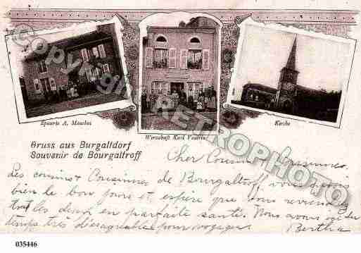 Ville de BOURGALTROF, carte postale ancienne