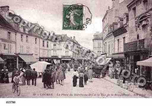Ville de LOCHES, carte postale ancienne