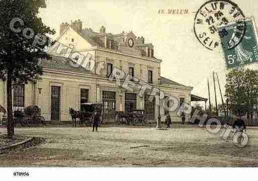 Ville de MELUN, carte postale ancienne