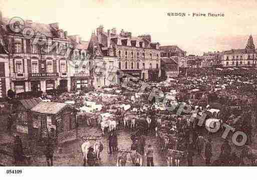 Ville de REDON, carte postale ancienne