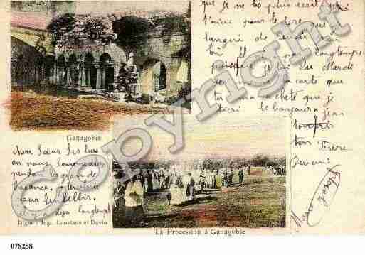 Ville de GANAGOBIE, carte postale ancienne