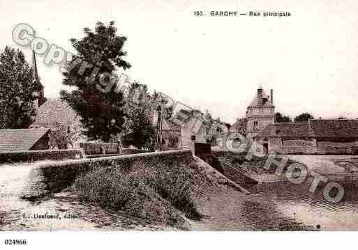 Ville de GARCHY, carte postale ancienne