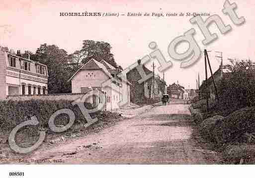 Ville de HOMBLIERES, carte postale ancienne