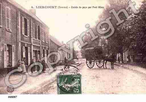 Ville de LIERCOURT, carte postale ancienne