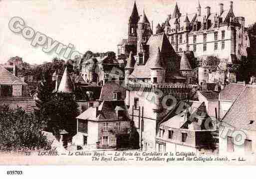 Ville de LOCHES, carte postale ancienne