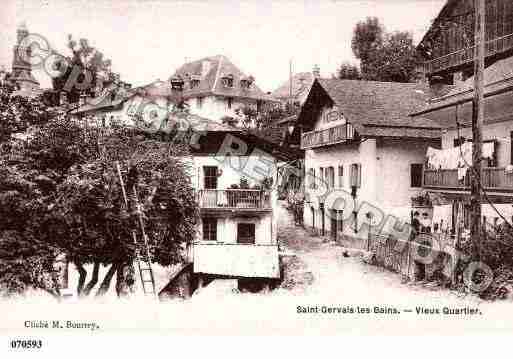 Ville de SAINTGERVAISLESBAINS, carte postale ancienne