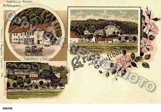Ville de ESCHBOURG, carte postale ancienne