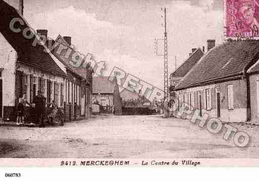Ville de MERCKEGHEM, carte postale ancienne