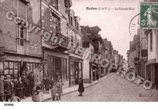 Ville de REDON, carte postale ancienne