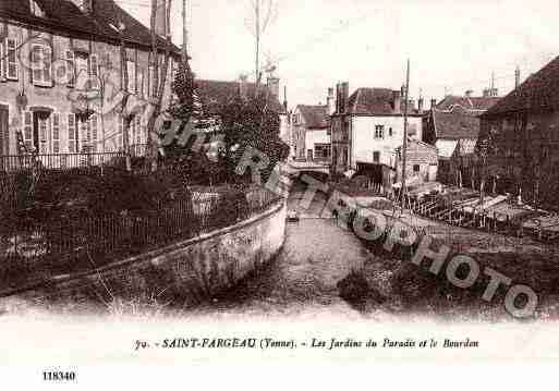 Ville de SAINTFARGEAU, carte postale ancienne