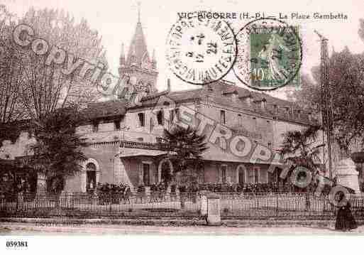 Ville de VICENBIGORRE, carte postale ancienne