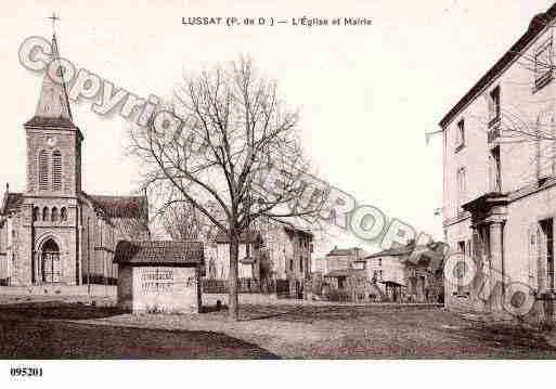 Ville de LUSSAT, carte postale ancienne
