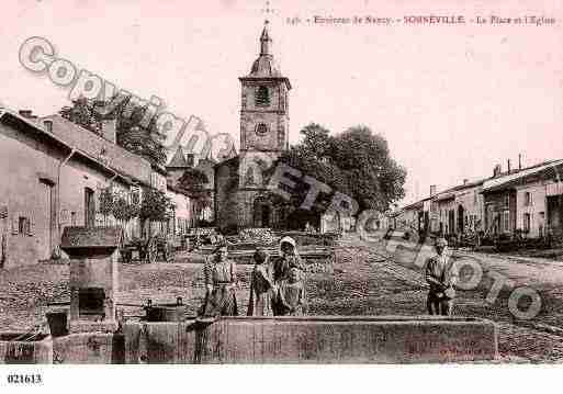 Ville de SORNEVILLE, carte postale ancienne