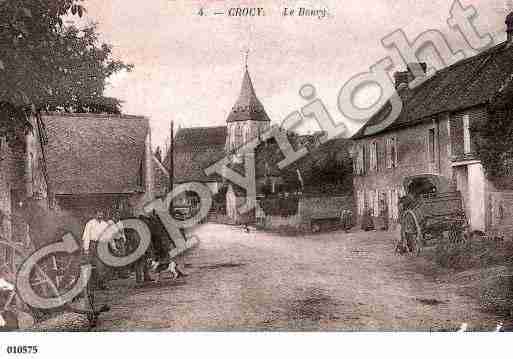 Ville de CROCY, carte postale ancienne