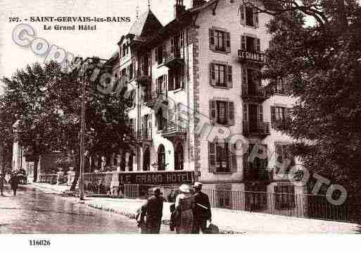 Ville de SAINTGERVAISLESBAINS, carte postale ancienne