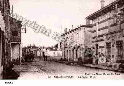 Ville de SALLES, carte postale ancienne